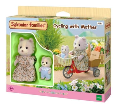 SYLVANIAN FAMILIES CYCLING WITH MOTHER SYLVANIAN FAMILIES CYCLING WITH MOTHER