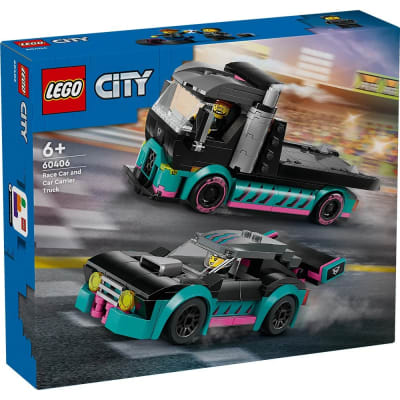 AUTO DE CARRERAS Y CAMIÓN DE TRANSPORTE2
