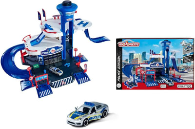 MAJORETTE CREATIX POLICE STATION + 1 VEHICLE1