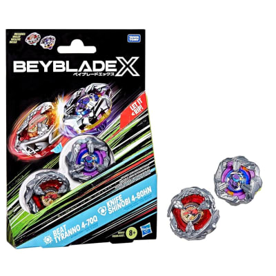 Beyblade X Beat Tyranno 4-70Q & Knife Shinobi 4-80HN1