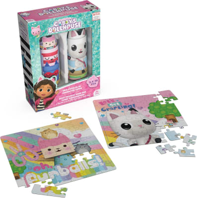 GABBY´S DOLLHOUSE 2 PUZZLES 48 PZS EN GATITUBOS1