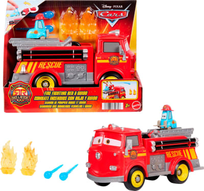 Mattel Disney Pixar Cars Radiator Springs Race & Rescue Fire Fighting Red & Guido Playset1