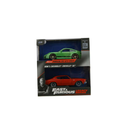 JADA TOYS FAST AND FURIOUS TWIN PACK  PORSCHE 911 GT3 RS 997 y 1970 CHEVY CHEVELLE2