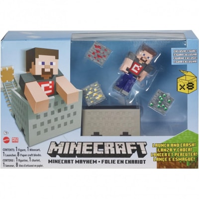 MINECRAFT VAGONETA EXPLOSIVA LANZA Y CHOCA2