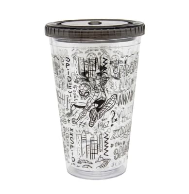 SPIDERMAN VASO DOBLE PARED CON BOMBILLA 450 ML1
