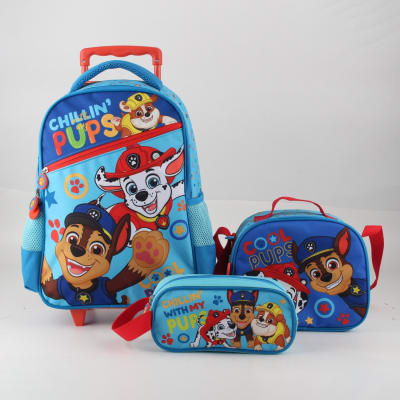 PAW PATROL SET MOCHILA CON RUEDAS, LONCHERA Y ESTUCHE AZUL1