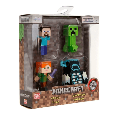 JADA TOYS NANO METALFIGS | MINECRAFT | 4 FIGURES PACK1