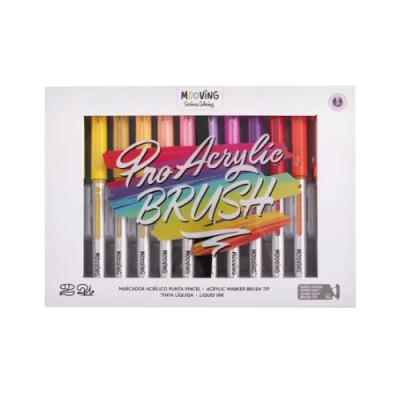 ESTUCHE 24 MARCADORES BRUSH ACRILICOS PREMIUM1