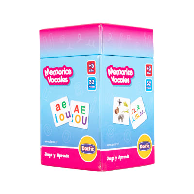 JUEGO - MEMORICE VOCALES (Cartón) - DACTIC1