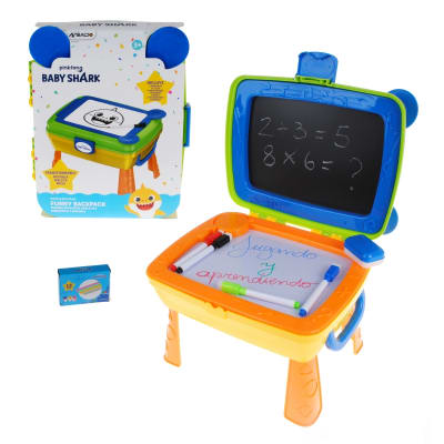 PIZARRA EDUCATIVA, MESA Y MOCHILA - BABY SHARK PIZARRA EDUCATIVA, MESA Y MOCHILA - BABY SHARK