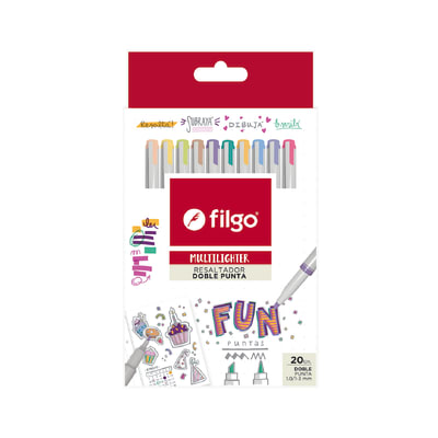 SET 20 RESALTADORES MULTILIGHTER DOBLE PUNTA FUN - FILGO1