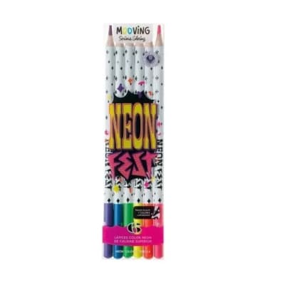 ESTUCHE 6 LAPICES COLORES NEON PREMIUM ESTUCHE 6 LAPICES COLORES NEON PREMIUM