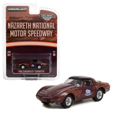 1:64 GREENLIGHT 1982 Chevy Corvette Nazareth National Motor Speedway Pace Car Hobby Serie exclusiva1