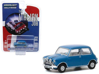 1:64 The Italian Job (1969) - 1967 Austin Mini Cooper S 1275 MkI - Blue with Black Leather Straps S1