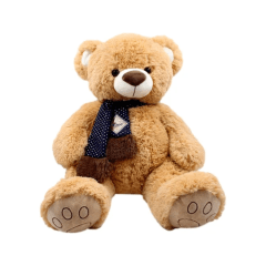 OSO CON BUFANDA DE 30 CM (MARRON Y BEIGE)