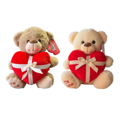 OSO CON CORAZON MIX (BLANCO Y MARRON)