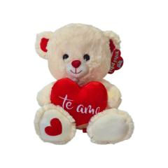 OSO CON CORAZON MIX (MARRON Y BLANCO)