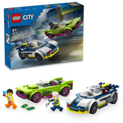 LEGO CITY AUTO DE POLICÍA Y POTENTE AUTO DEPORTIVO