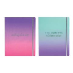 CUADERNOS TAPA FLEX DEGRADE HOJAS LISAS 80 HOJAS SURTIDO - MOOVING