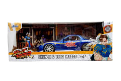 1:24 Scale Diecast - Hollywood Rides - Street Fighter - 1993 Mazda RX-7 w/ Chun-Li