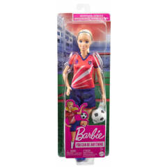 BARBIE JUGADORA DE FUTBOL PLAYERA ROJA