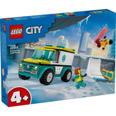 LEGO CITY AMBULANCIA DE EMERGENCIAS Y CHICO DE SNOWBOARD