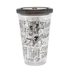 SPIDERMAN VASO DOBLE PARED CON BOMBILLA 450 ML