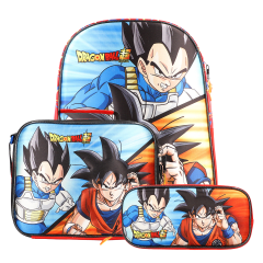 DRAGON BALL MOCHILA SET 3 EN 1 GOKU Y VEGETA
