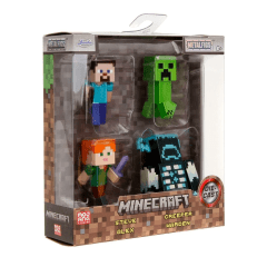 JADA TOYS NANO METALFIGS | MINECRAFT | 4 FIGURES PACK