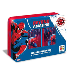 JUEGO NAIPES INGLES CAJA METÁLICA SPIDERMAN / MARVEL