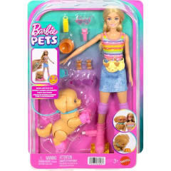 BARBIE PETS SKATE AND RUN MUÑECA CON PERRITO Y PATINES