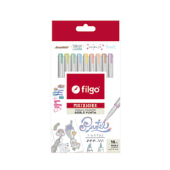 SET 18 RESALTADORES MULTILIGHTER DOBLE PUNTA COLORES PASTEL