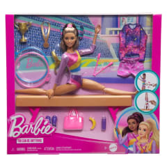 Barbie Set Gimnasta Cabello Castaño