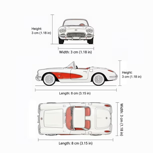 WELLY - AUTO CHEVROLET CORVETTE 19571