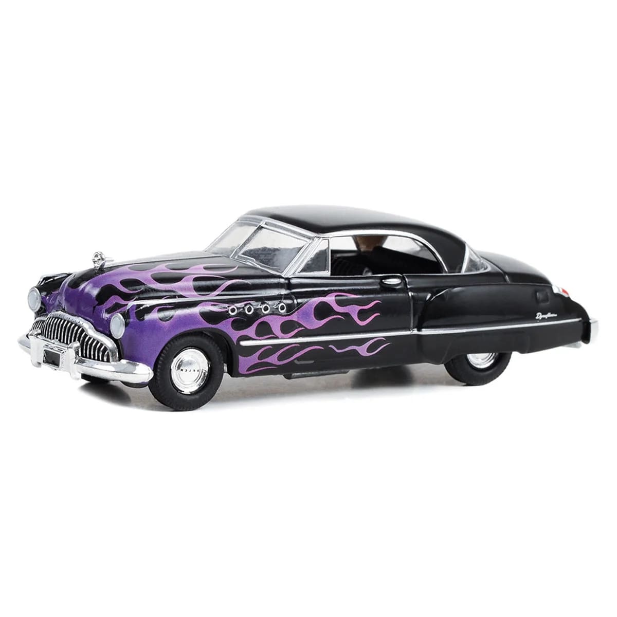 GREENLIGHT 1:64 Flames The Series - 1949 Buick Roadmaster Hardtop - Black with Flames (Hobby Exclusive)1