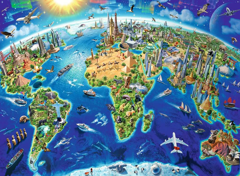 RAVENSBURGER PUZZLE EL MUNDO A LA VISTA 200 PIEZAS XXL2