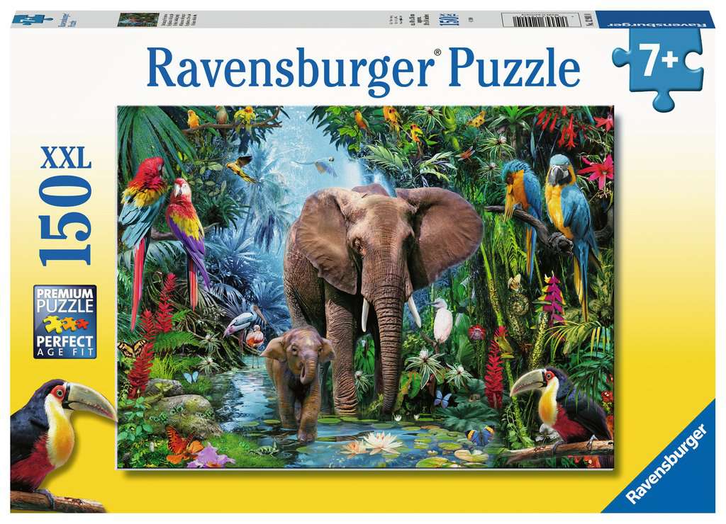 RAVENSBURGER PUZZLE ELEFANTES DE LA SELVA 150 PIEZAS1