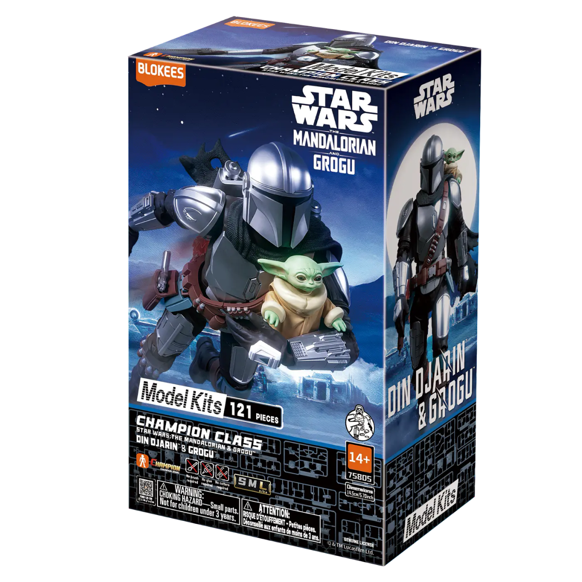 Blokees Figures | Star Wars | Champion Class | CC05 | Din Djarin & Grogu 0