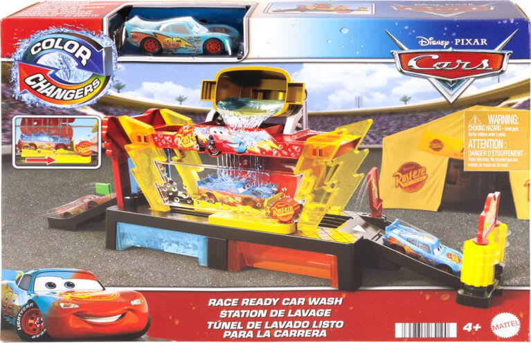 Juego de lavado de autos con vehículo de juguete Lightning McQueen que cambia de color 1