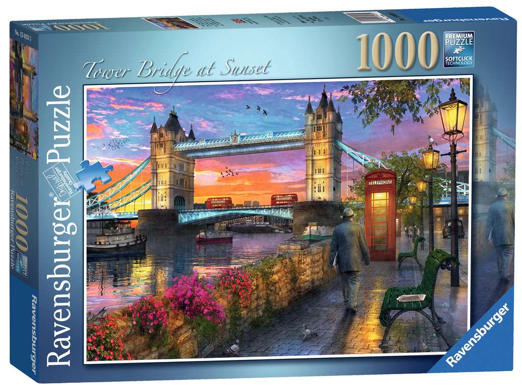 RAVENSBURGER PUZZLE TOWER BRIGE AL ATARDECER 1000 PIEZAS 0