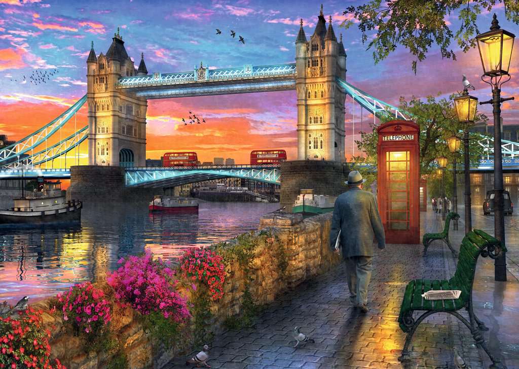 RAVENSBURGER PUZZLE TOWER BRIGE AL ATARDECER 1000 PIEZAS2