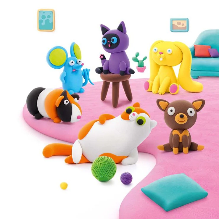 HEY CLAY ESPONJOSAS MASCOTAS, PACK DE 153