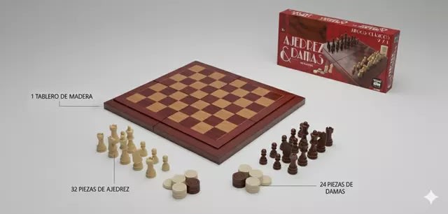 JUEGO DE MESA - AJEDREZ - DAMAS PREMIUM1