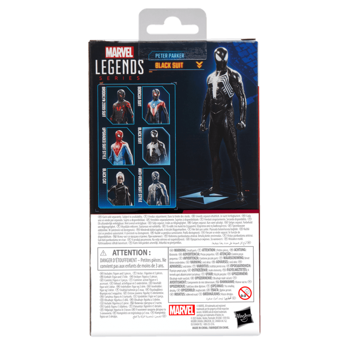 MARVEL LEGENDS FIGURA PETER PARKER BLACK SUIT3