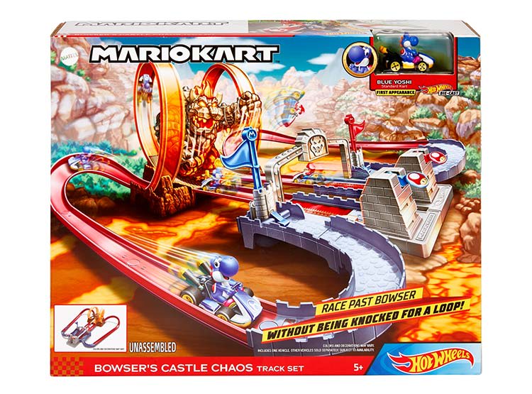 Hot Wheels Mario Kart Pista de Juguete Castillo de Bowser 1