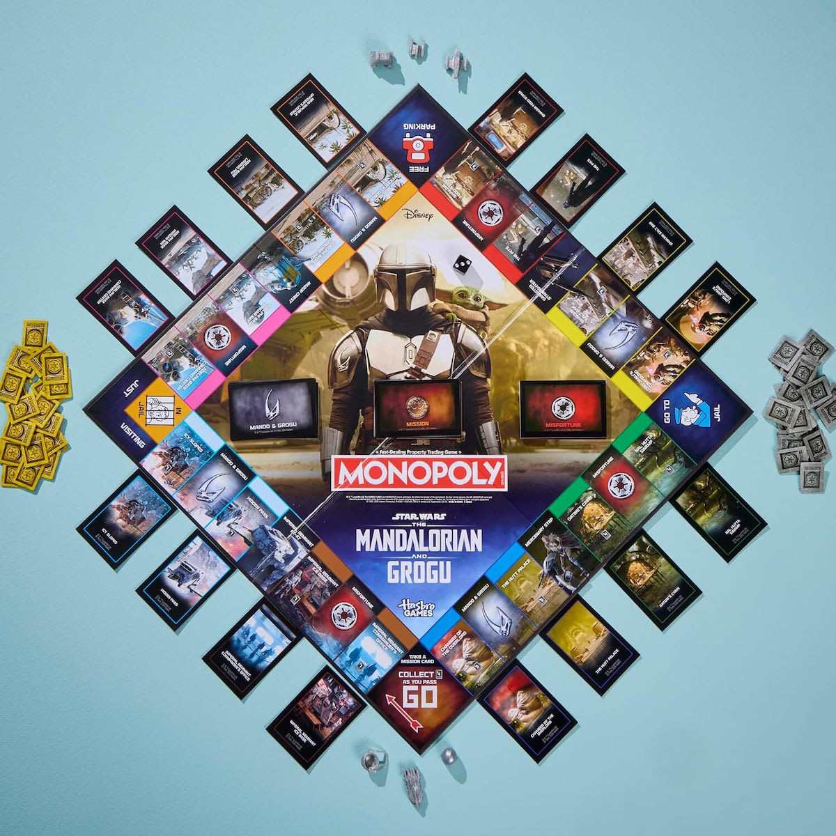 JUEGO DE MESA - MONOPOLY MANDALORIAN Y GROGU2