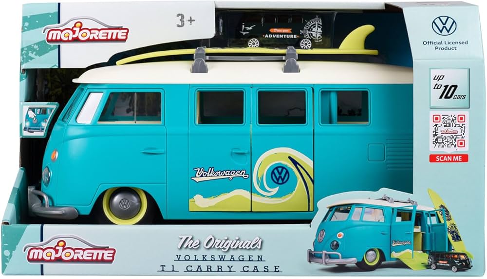 MAJORETTE VW THE ORIGINALS T1 CARRY CASE + 1 CAR 1