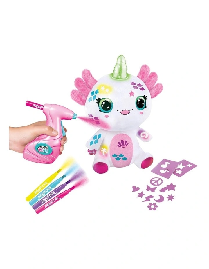 Airbrush Plush Cosmic Axoloticorn Lightup Canal Toys2