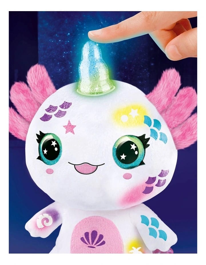 Airbrush Plush Cosmic Axoloticorn Lightup Canal Toys1