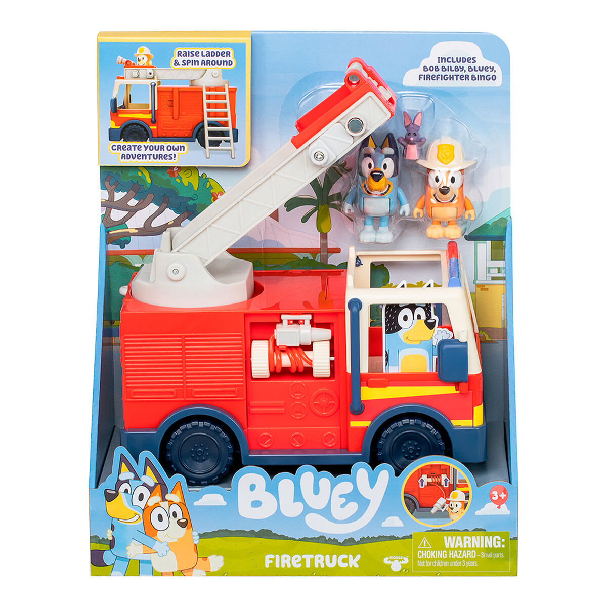 BLUEY FIRETRUCK SET CAMION DE BOMBEROS CON FIGURAS 0